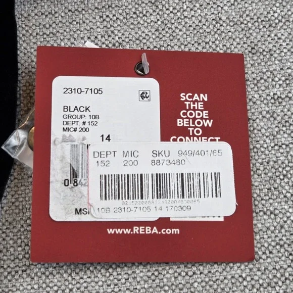 Reba Black Velvet Long Tunic Top/Dress Women's 14 Long Sleeve Western Country - Picture 6 of 10